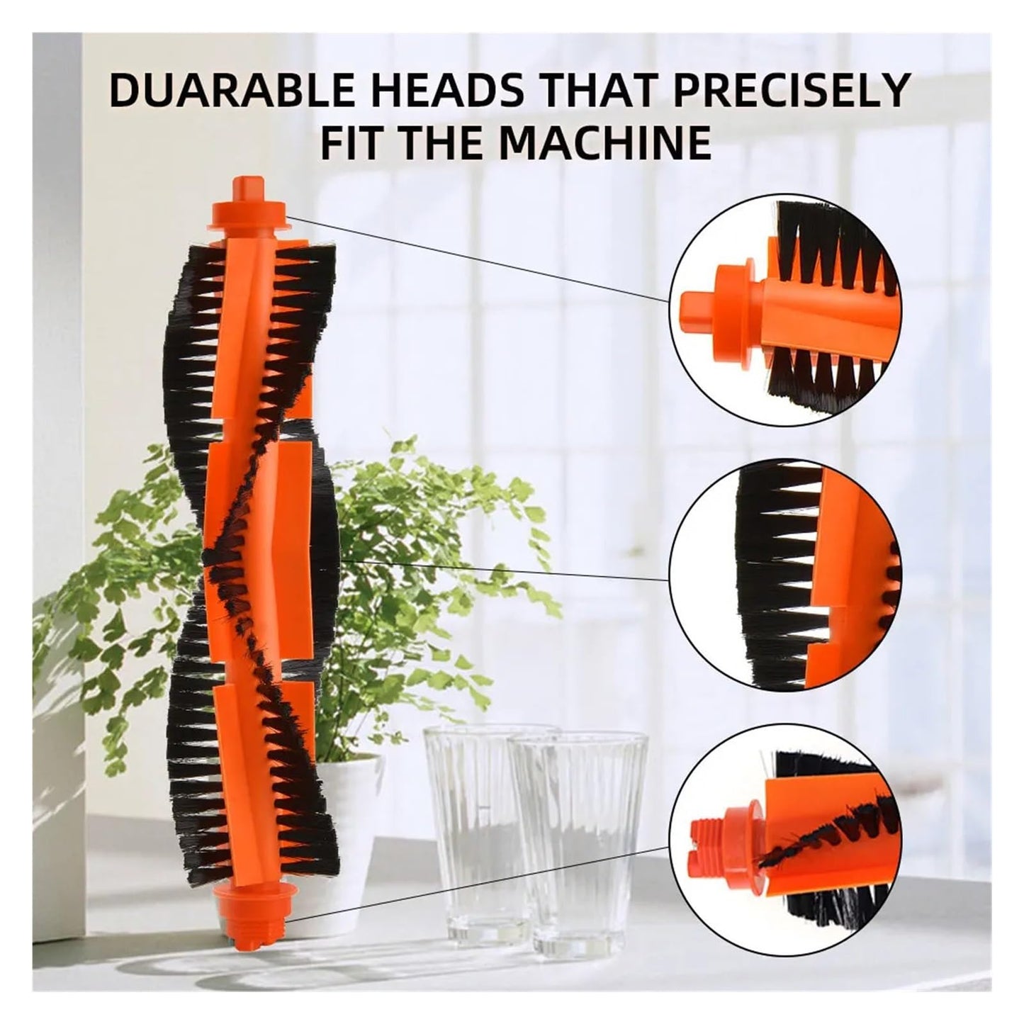 Compatible Parts for Robot Vacuum Cleaner – Includes Side Brushes, Filters, Roll Brushes, and Mop Cloth Set – Replacement for XIAOMI STYJ02YM All-in-One Sweep and Mop Robot Vacuum Cleaner.