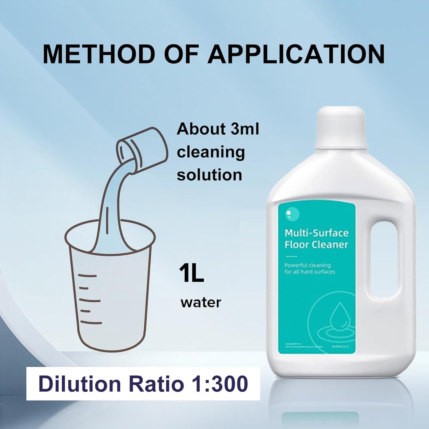 Floor Cleaning Solution Original Scent Compatible with Dreame Vacuum Cleaner Solution, Residue & Streak Free, Suitable for All Robot Vacuum Cleaners and Wireless Wet Dry Dual-Use Vacuum Cleaners 35.27 Fl Oz (Pack of 3)