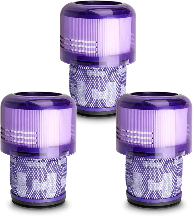 Vacuum Filter Replacement Parts (3-Pack), Compatible with Dyson V11 Torque Drive V11 Animal V11 Complete V11 Extra V15 Detect V15s Detect Submarine Vacuums, Compare to Part 970013-02