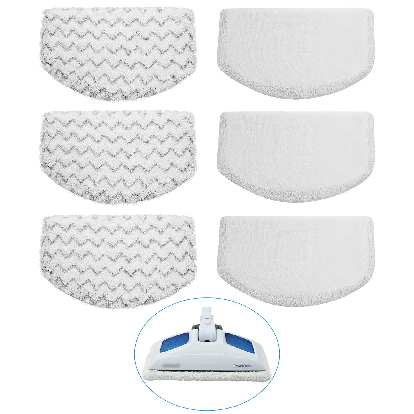 Steam Mop Replacement Pads -Replacement for Bissell Powerfresh Steam Mop 1940 1806 1544 2075 2685A 2181 2814 Series, Model 19402 19404 19408 19409 1940A 1940F 1940Q 1940T 1940W B0006 B0017 2075A-