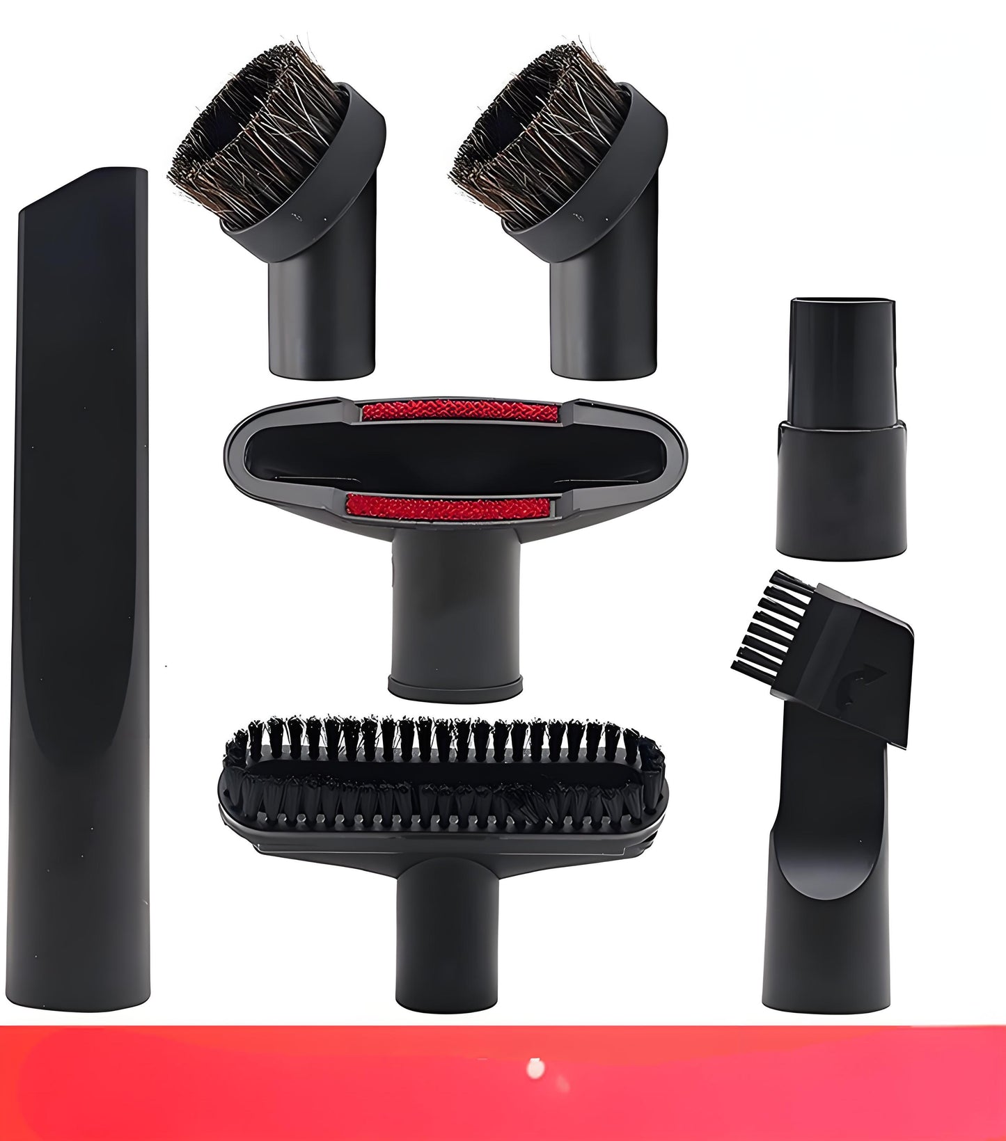 Universal Vacuum Cleaner Accessories7-Piece Set, Includes Floor Brush and 2-in-1 Round Brush, Fits 32mm Nozzle Inner Diameter