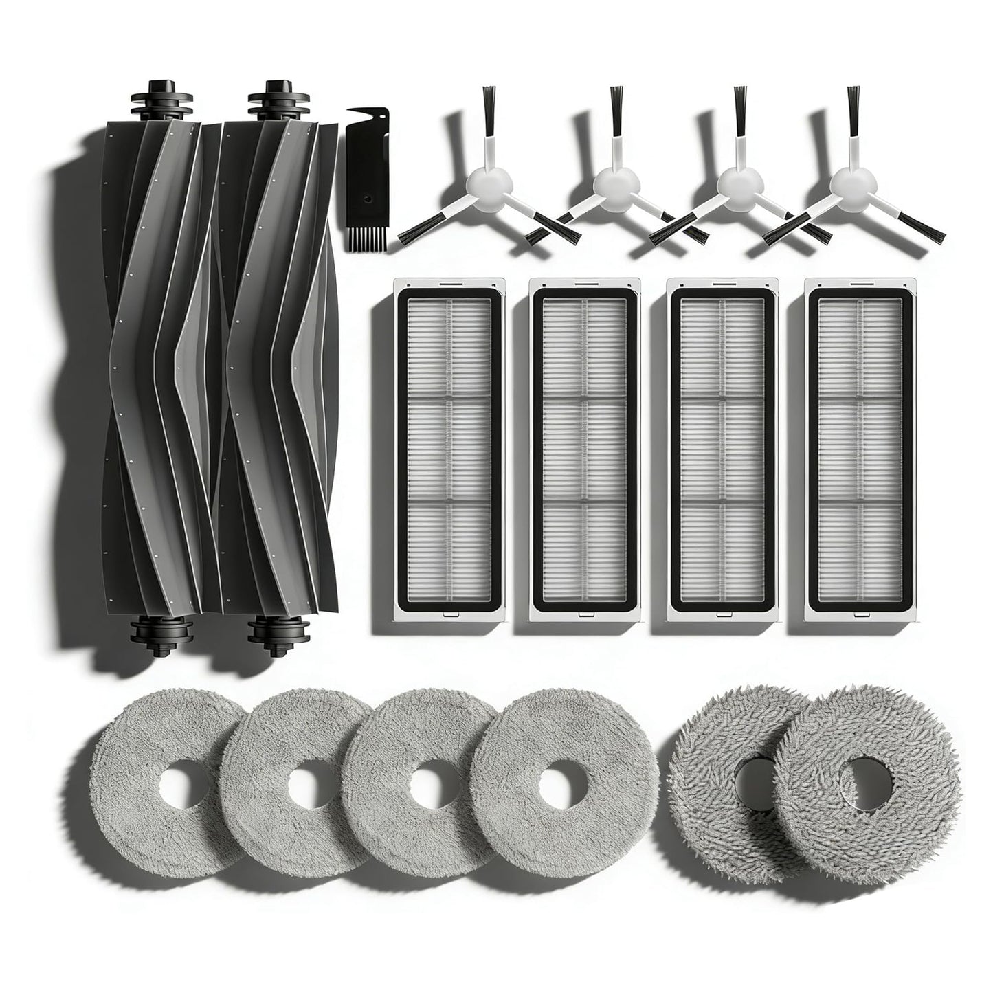 Accessories for Dreame L10s Pro Ultra, L10 Prime L10s Pro Gen 2 L10s Plus Wiping Pads X6 ; Filters X4 ; Main Brushes X2 ;Side Brushes X4 Spare Parts