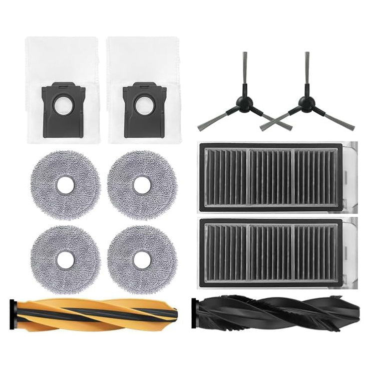 12pcs Main brush/side brush/filter/mop cloth/dust bag compatible with Dreame x50 pro X50 Ultra L50 Pro Ultra X50 Master s50 pro Ultra mova V50 ultra robot vacuum cleaner spare parts