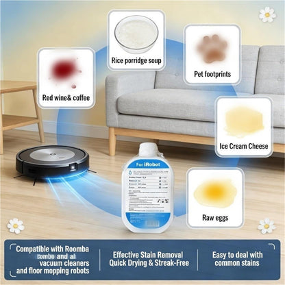 Floor Cleaning Solution, Refreshing Scent Mopping Concentrate, Compatible With Roomba Plus 405 Plus 505 Max 705 Combo Robots, For 4000, 500 & 700 Series Robot Mops