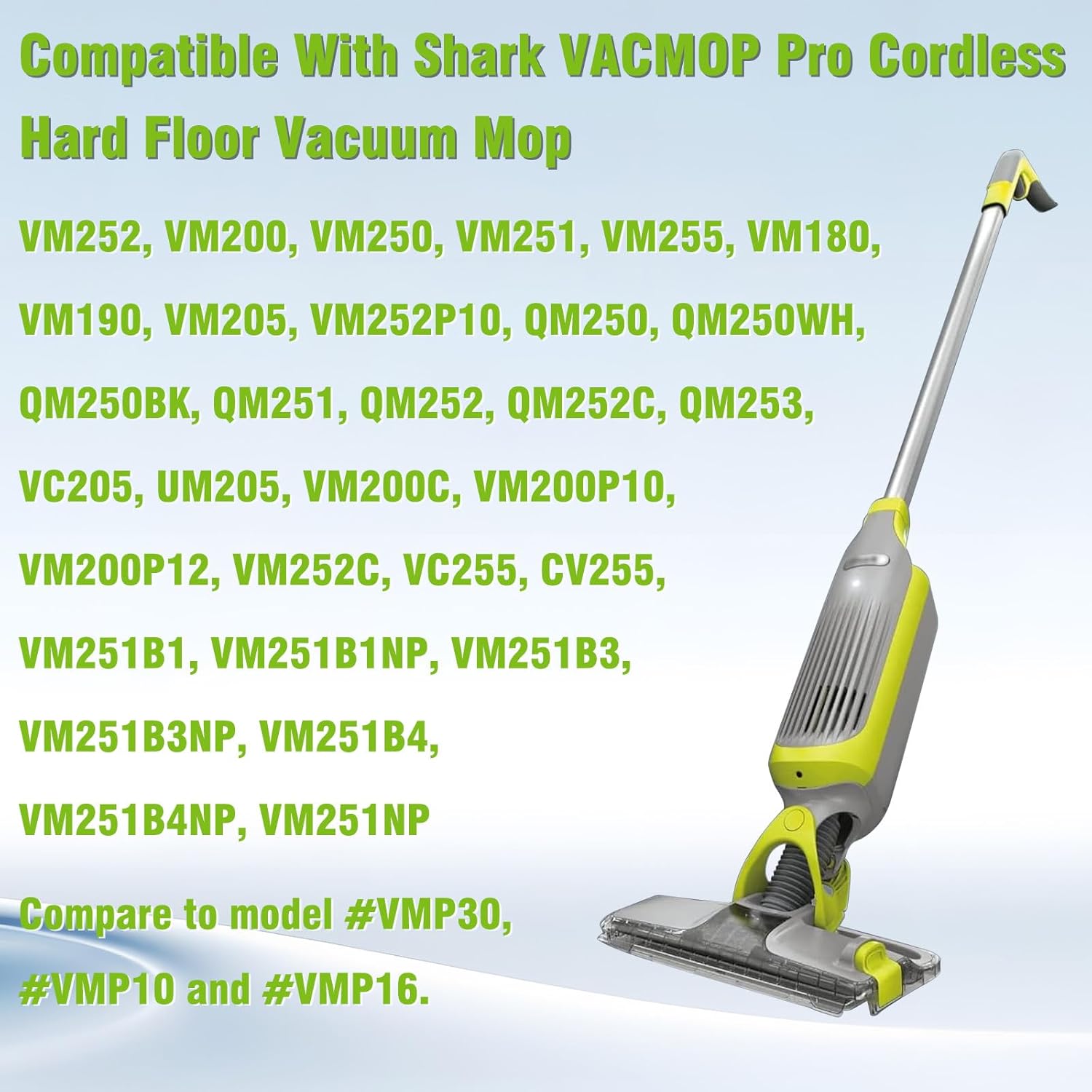 20 Pack For Shark VACMOP Replacement Pads. For Shark Mop Vac Pads. For Shark Vac Mop Pads Refills. For Shark VACMOP Pads Refills. For Shark VACMOP Disposable Hard Floor Vacuum Wet Mop Pad Refill VMP30