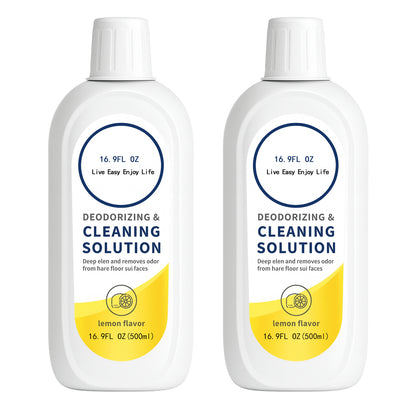 Floor Cleaning Liquid Solution Lemon Flavor 500ml*2, Compatible for Tineco FLOOR ONE S5/S3/IFLOOR3/IFLOOR2, Compatible for IFLOOR SERIES Vacuum Robot