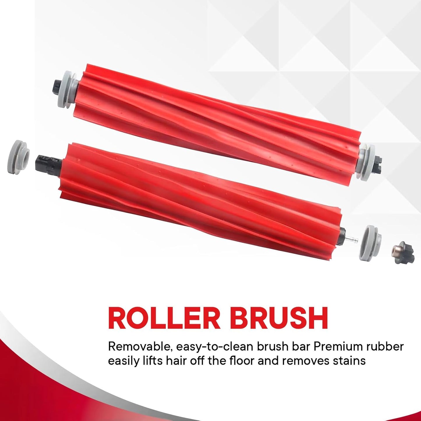 4 Pack Main Brushes Replacement For Roborock Q7,Q7+,Q7 Max,Q7 Max+,S7 Series,QV 35A/35S, Q Revo,Qrevo S/MaxV/Pro/Plus Vacuum Cleaner