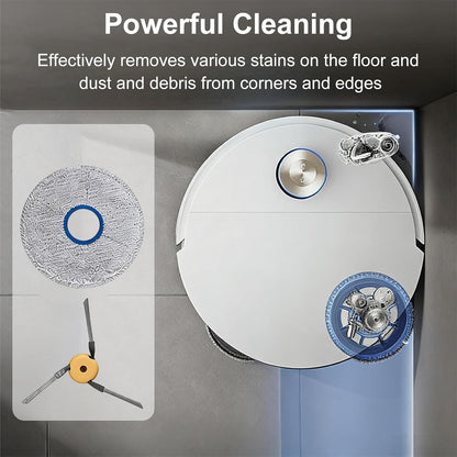 26 Pcs Replacement Kit for DREAME X60 Max Ultra Robot Vacuum, Includes 2 Main Roller Brush, 6 Mop Pad, 6 Dust Bag, 6 Side Brush, 4 HEPA Filter, 2 Cleaing Tool