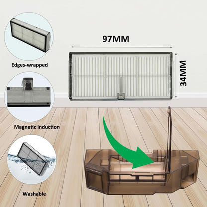 Replacement Parts Accessories for Dreame X40 Ultra Complete L40 Ultra (Gen 2) X40 Master MOVA P10 Pro Ultra (Gen 2) / P50 Pro Ultra Mop Pads *6 Dust Bag*4 Filter HEPA*4 Main Brushes*2 Side Brushes*4