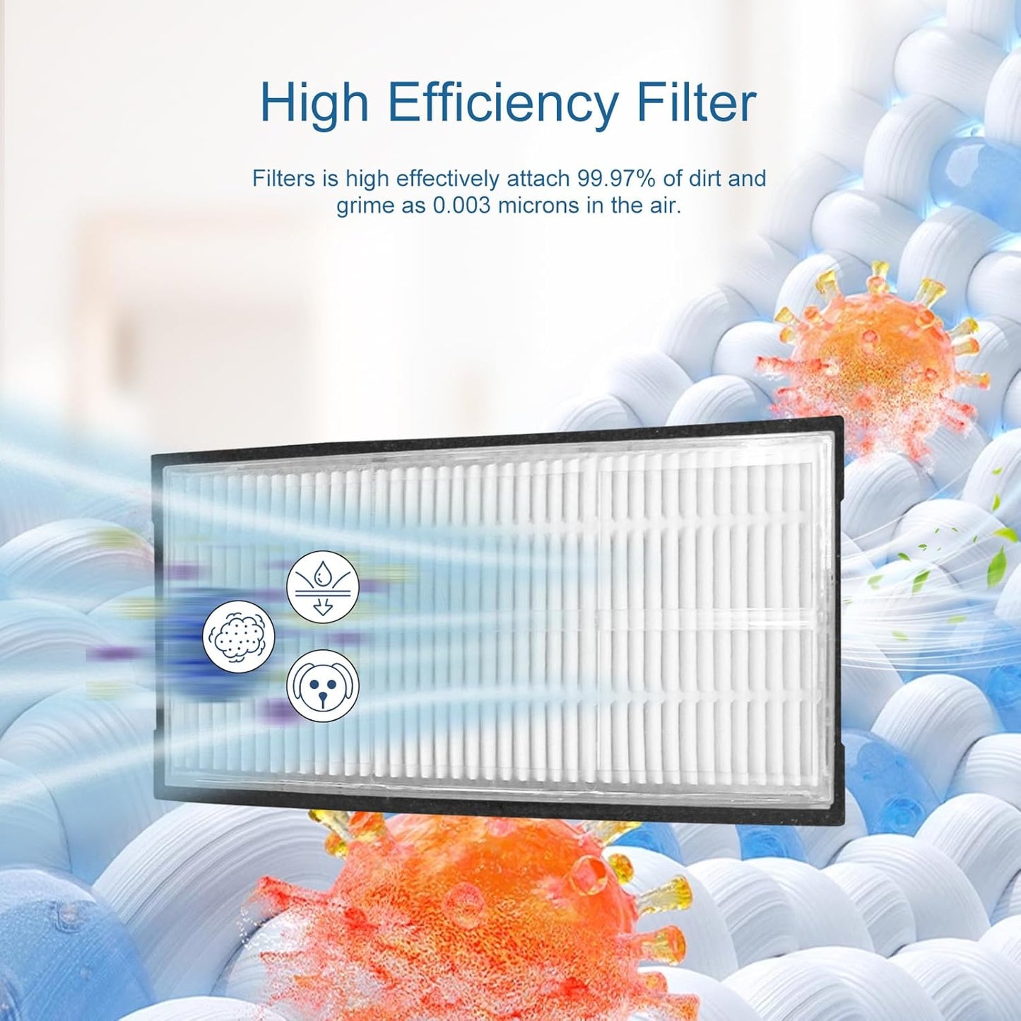 23PCS Vacuum Cleaner Accessorie Kit Compatible with Roborock S8/S8+/S8 PRO Ultra, 1 Set Main Brush &1 Rolling Brush &4 Filters &4 Side Brushes &4 Mop Cloth Pads &6 Dust Bags &1 Cleaning Tool