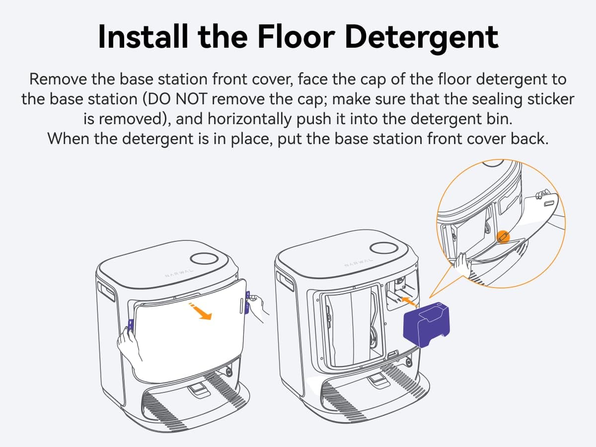 NARWAL Robot Vacuum and Mop Floor Detergent (Model: Freo Z Ultra | Freo Z10 | Freo Z10 Ultra)（4 Pack）
