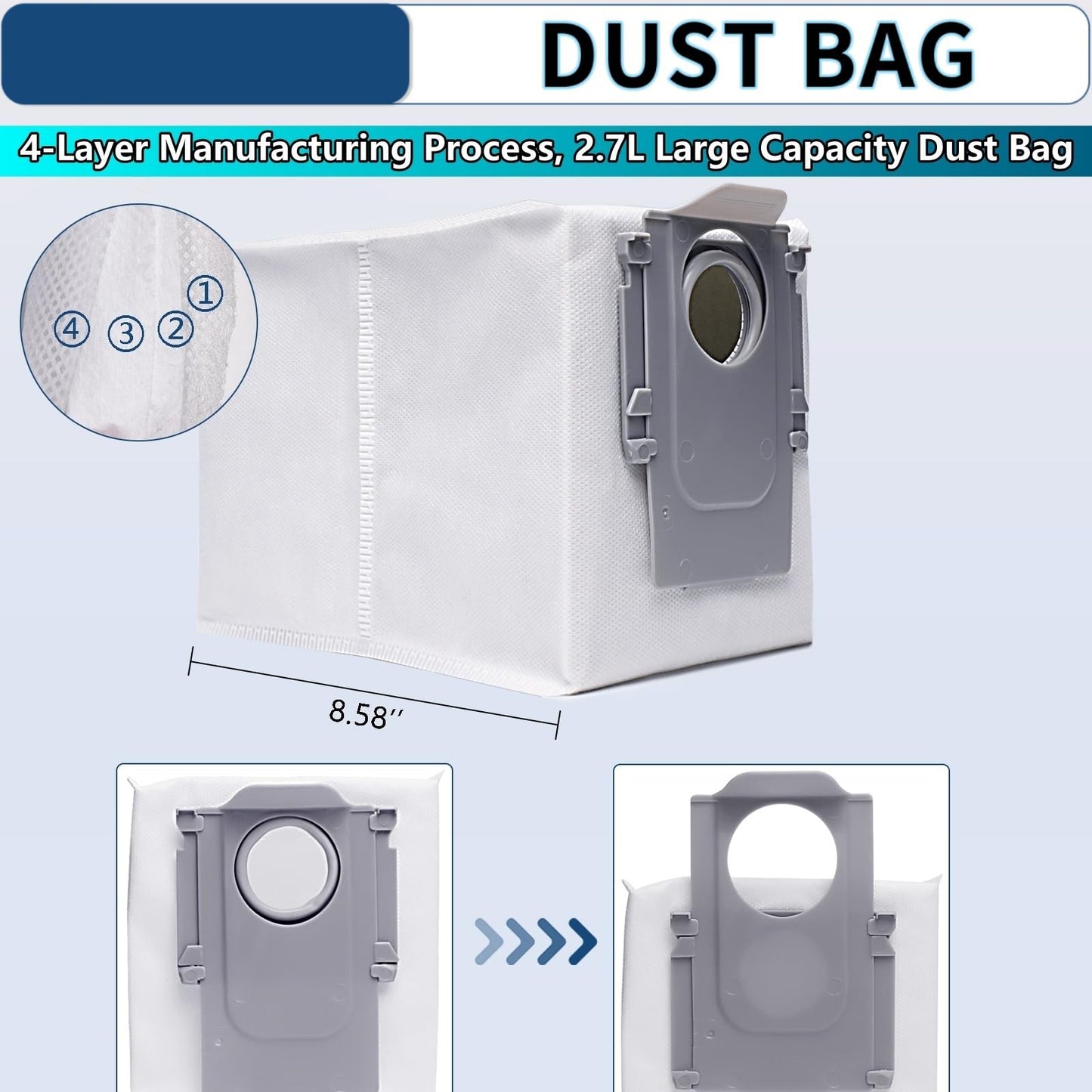 Replacement Parts for Roborock Qrevo Vacuum Cleaner Accessories Kit（19 Pack）