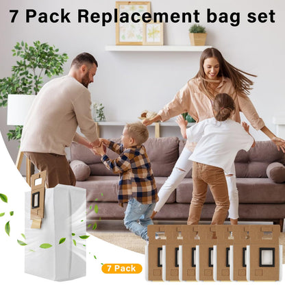 Dust Bag for Roborock S7/S7+ Vacuum Cleaner Auto-Empty Dock, 3L Large Capacity Cleaner Bag（7pack）
