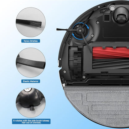 23PCS Vacuum Cleaner Accessorie Kit Compatible with Roborock S8/S8+/S8 PRO Ultra, 1 Set Main Brush &1 Rolling Brush &4 Filters &4 Side Brushes &4 Mop Cloth Pads &6 Dust Bags &1 Cleaning Tool