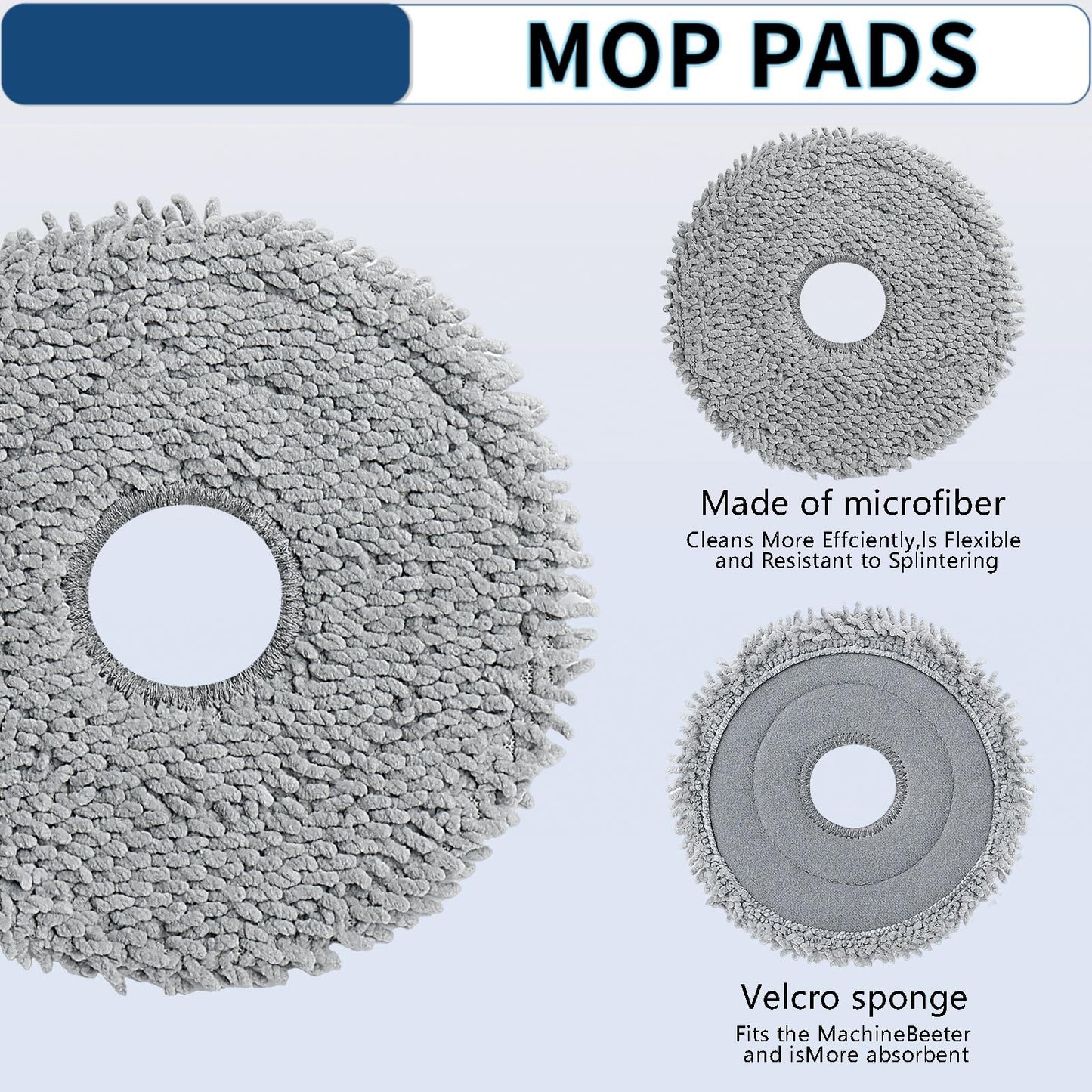 Replacement Parts for Roborock Qrevo Vacuum Cleaner Accessories Kit（19 Pack）