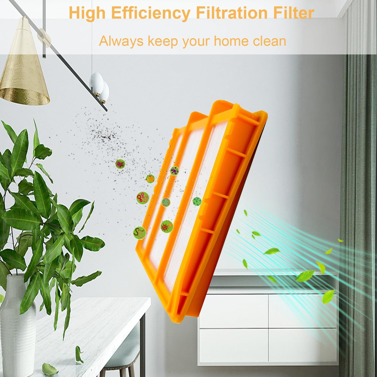 8 Pack Filters -Replacement Parts for Shark AV2610WA RV2502AE AV2511AE RV2610WA RV2520AOUS AV2510AOUS UR2500SR AI Ultra Robot Vacuum-