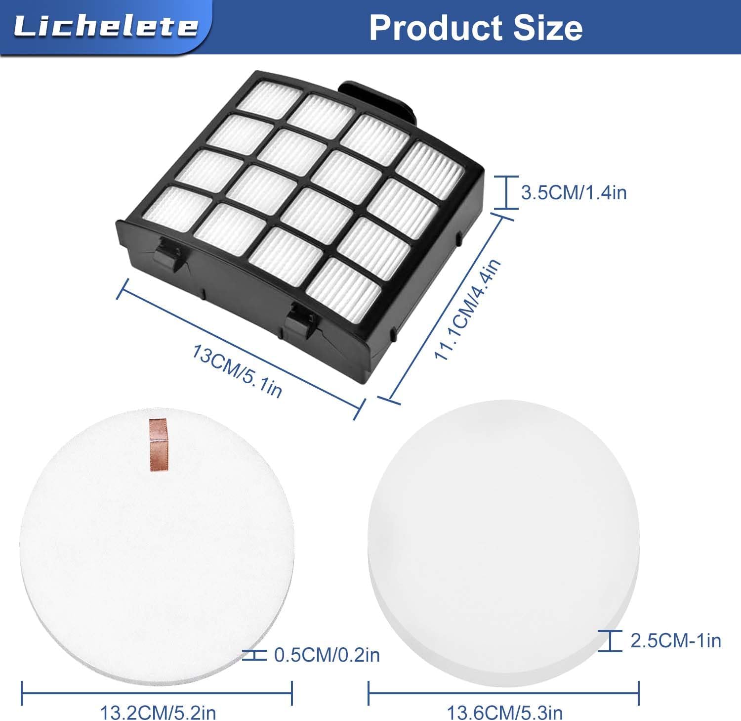 AZ2002 Vacuum Filter Replacement Parts for Shark Vertex Duoclean Upringht Vacuum AZ2000 AZ2000W AZ2002, Compare to Part XHFAZ2000, XFFKAZ2000, 2 High Efficiency Filters and 4 Foam and Felt Filter.