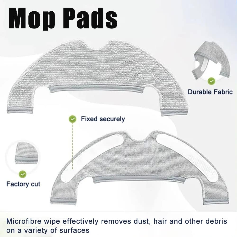 19Pcs Accessories for Dreame Bot Z10 Pro L10 Plus Vacuum Cleaner, 2 Main Brush, 4 Side Brush, 4 HEPA Filter, 3 Dust Bag, 4 Mop Cloth, 2 Tools