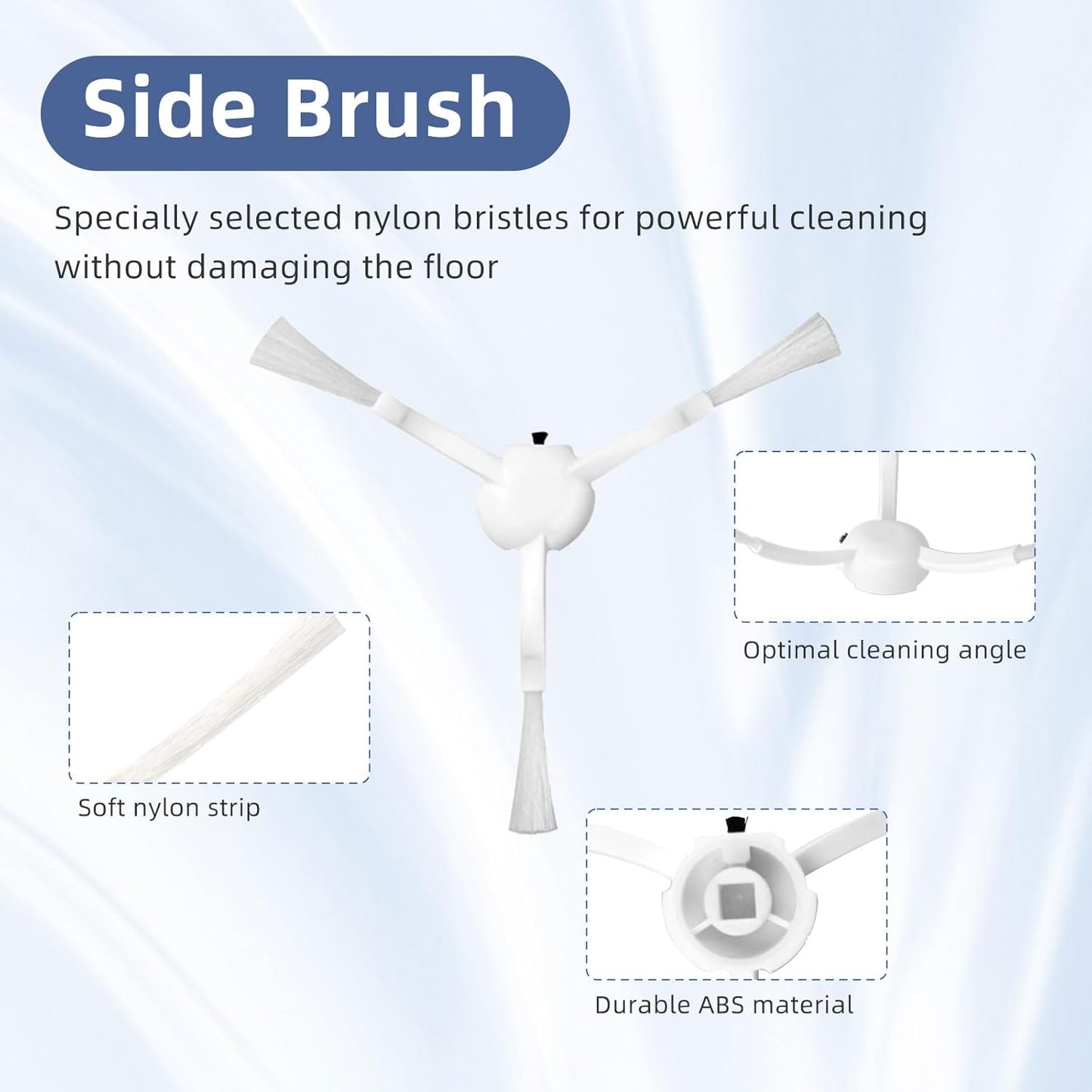 Accessories Compatible for Dreame D10 Plus RLS3D Spare Parts, 1 Main Brush 4 Side Brushes 4 HEPA Filters 4 Mop Pads 2 Dust Bags Replacement Parts