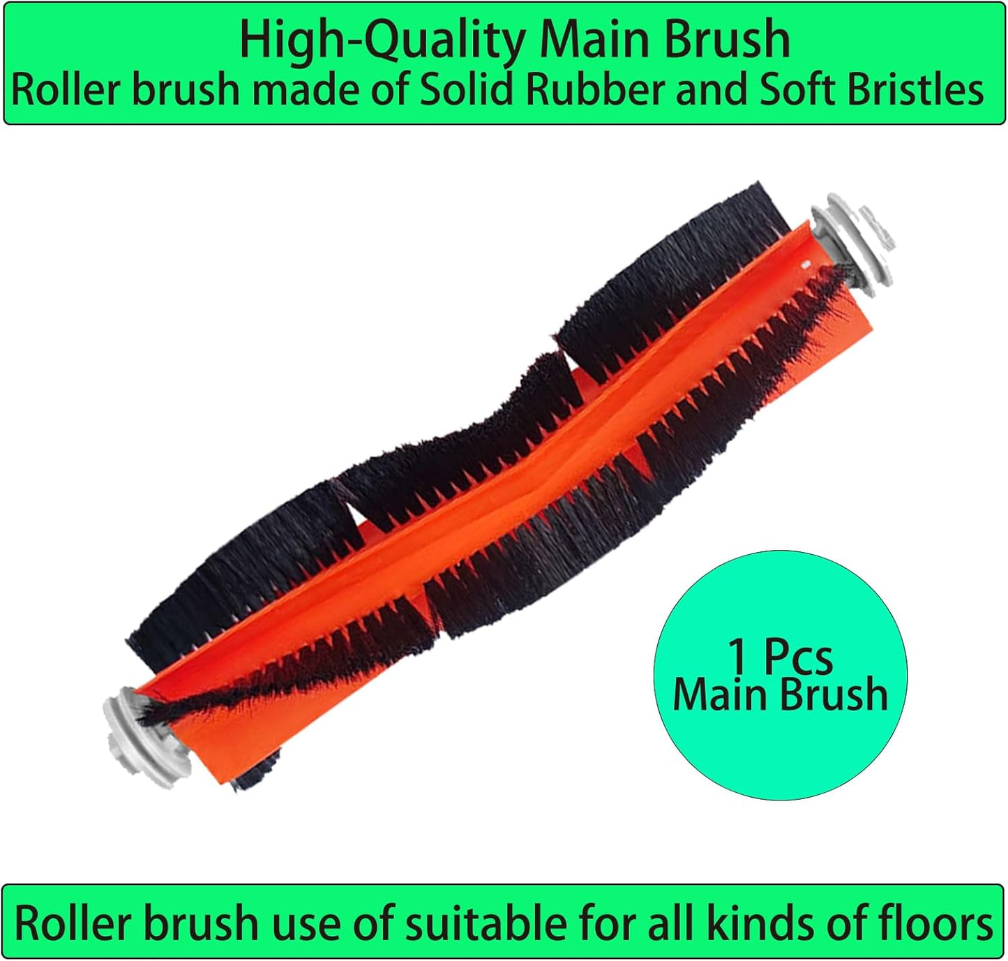 Replacement Spare Parts for Dreametech Bot W10 / W10 Pro Robot Vacuum 1 Main Brush 2 Side Brush 2 Filter 2 Mop Pad Bracket 4 Mop Pad Accessories (11 Pack)