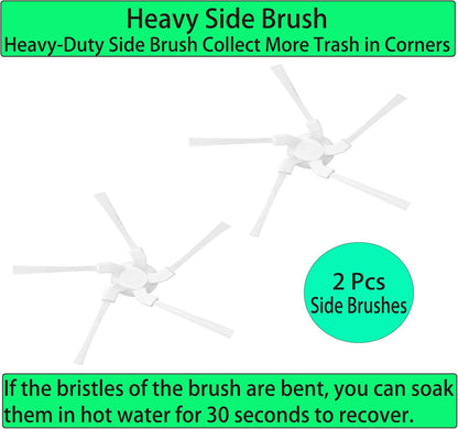 Replacement Spare Parts for Dreametech Bot W10 / W10 Pro Robot Vacuum 1 Main Brush 2 Side Brush 2 Filter 2 Mop Pad Bracket 4 Mop Pad Accessories (11 Pack)