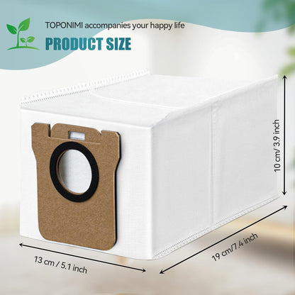 10 Pack Dust Bag Compatible with Dreametech L10s Ultra / L10 Ultra, for Dreame L20 Ultra Robot Vacuum Self-Emptying Base, 3L Large Capacity Auto-Seal Disposable Trash Replacement Bag Accessories