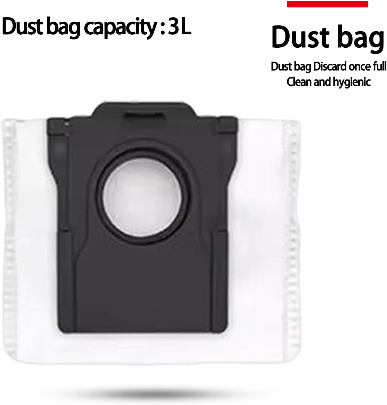 Replacement Kit Accessories Compatible with Dreame C20 Plus/D10 Plus Gen 2/RLD32GD Robot Vacuum Cleaner Parts 2 Main brush 6Side brush 6HEPA Filter 6 Dust bag 6Mop cloth