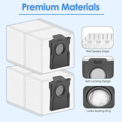 (12 Pack) L10S Ultra Gen 2 Dust Bags Compatible With Dreame L10s Ultra Gen 2/ L10s Pro Ultra/ L40 Ultra/ L50Ultra/ X50 Ultra/ X40 Ultra / X30 Ultra Robot Vacuum Cleaner, Replacement parts Bags