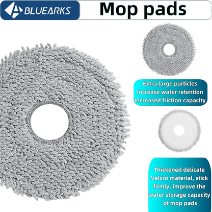 26Pcs Replacement Parts for Dreame X50 Ultra/L50 Ultra/L40s Pro Ultra/Mova V50 Ultra Vacuum Cleaner Accessories Kit,1 Set Main Brush 4 Hepa Filters 6 Side Brush 6 Vacuum Bags 6 Mop Pads