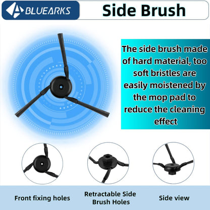 26Pcs Replacement Parts for Dreame X50 Ultra/L50 Ultra/L40s Pro Ultra/Mova V50 Ultra Vacuum Cleaner Accessories Kit,1 Set Main Brush 4 Hepa Filters 6 Side Brush 6 Vacuum Bags 6 Mop Pads