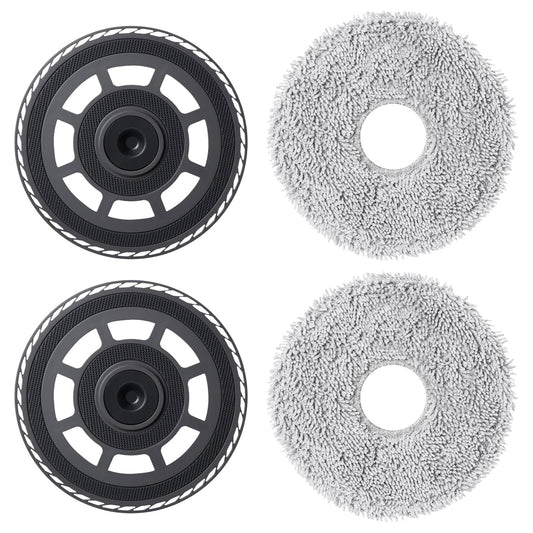 Moppscocks with wiped plates Spare parts for Dreame X50 Ultra Complete/L40S Pro Ultra/X50 Master/L50 Pro Ultra, for MOVA V50 Ultra Complete Robot vacuum cleaner Wischpad Wischmopp Mopper holder