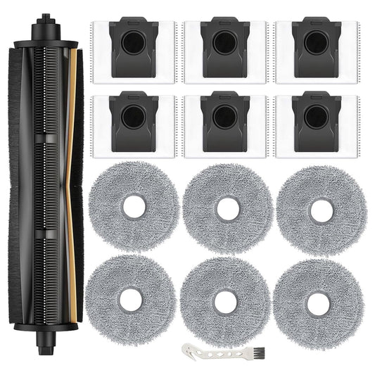 TriCut Brush Replacement Kit for Dreame X40 Ultra, X30 Ultra, L30 Ultra, L10s Ultra, L20 Ultra, L10s Pro Ultra, L40 Ultra Vacuum Cleaner, Accessories with Main Brush, Mop Pads, Dust Bags