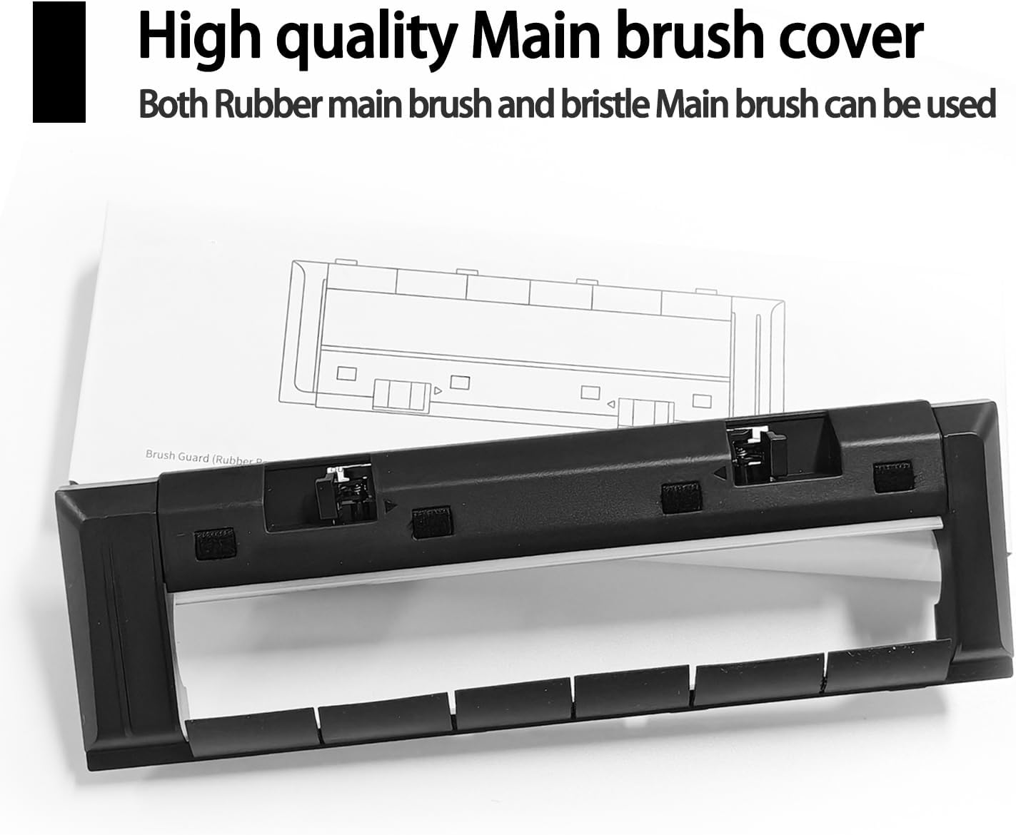 TriCut Brush Main Brush Cover Kit Compatible with Dreame D10 Plus/D10 Plus Gen 2/D9 Max Gen 2/D10S Plus Robot Vacuum Cleaner Replacement Parts Accessories Anti-Tangle Brush for All Floor