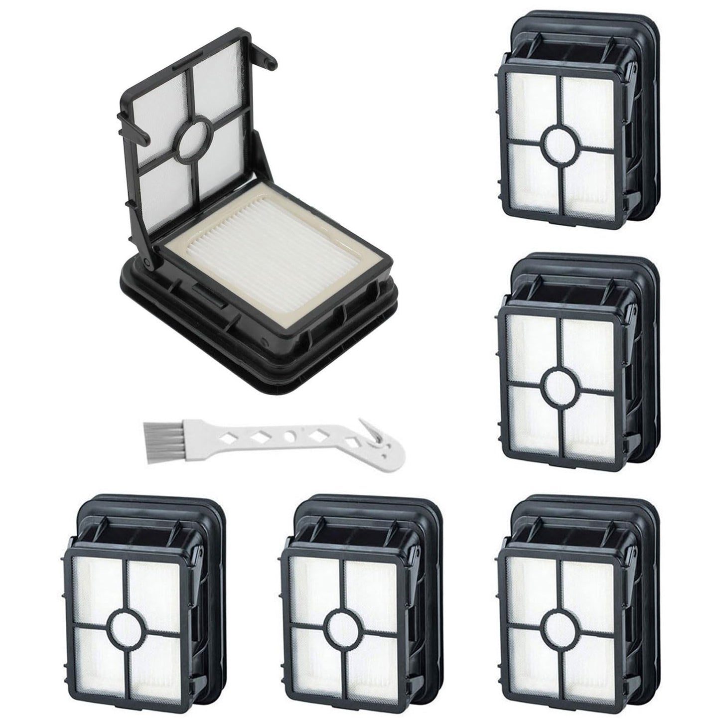 Lemige Brush Filter Replacement Parts for Bissell CrossWave Vacuum 3888A 1785 Pet Pro 2306A Cordless Wet Dry Vac, 3 Pack 2460 Multi-Surface Pet Brush Roll & 1866 Vacuum Filter, Part 1613568 1608684