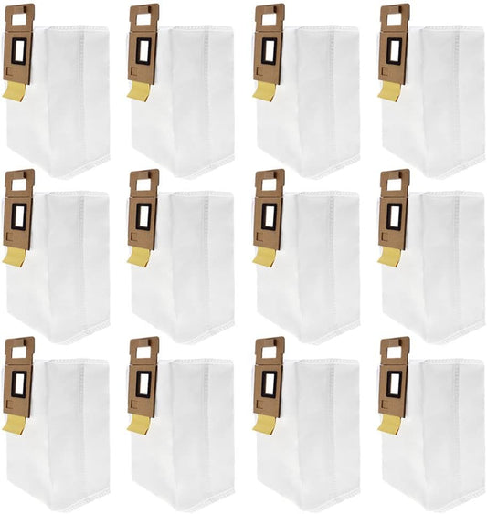 Neutop Disposable Dust Bags Compatible with Roborock S7, S7+, T7S Plus, S70, S75, S7 MaxV Plus, Robot Vacuum Cleaner, Auto-Empty Dock Replacement Parts Accessories,12-Pack.