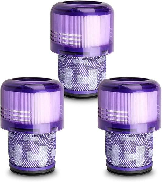 Vacuum Filter Replacement Parts (3-Pack), Compatible with Dyson V11 Torque Drive V11 Animal V11 Complete V11 Extra V15 Detect V15s Detect Submarine Vacuums, Compare to Part 970013-02
